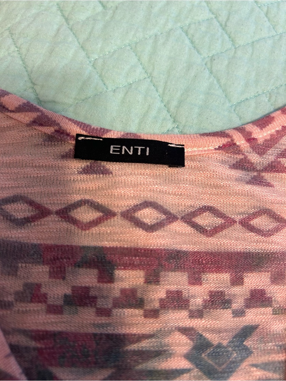 ENTI Pink Patterned Racerback Tank Top - Picture 3 of 4